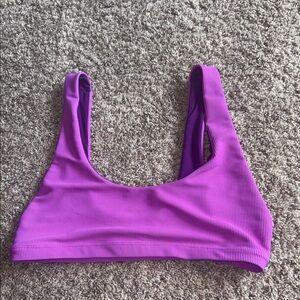 Beach Riot light purple ribbed bikini top size large